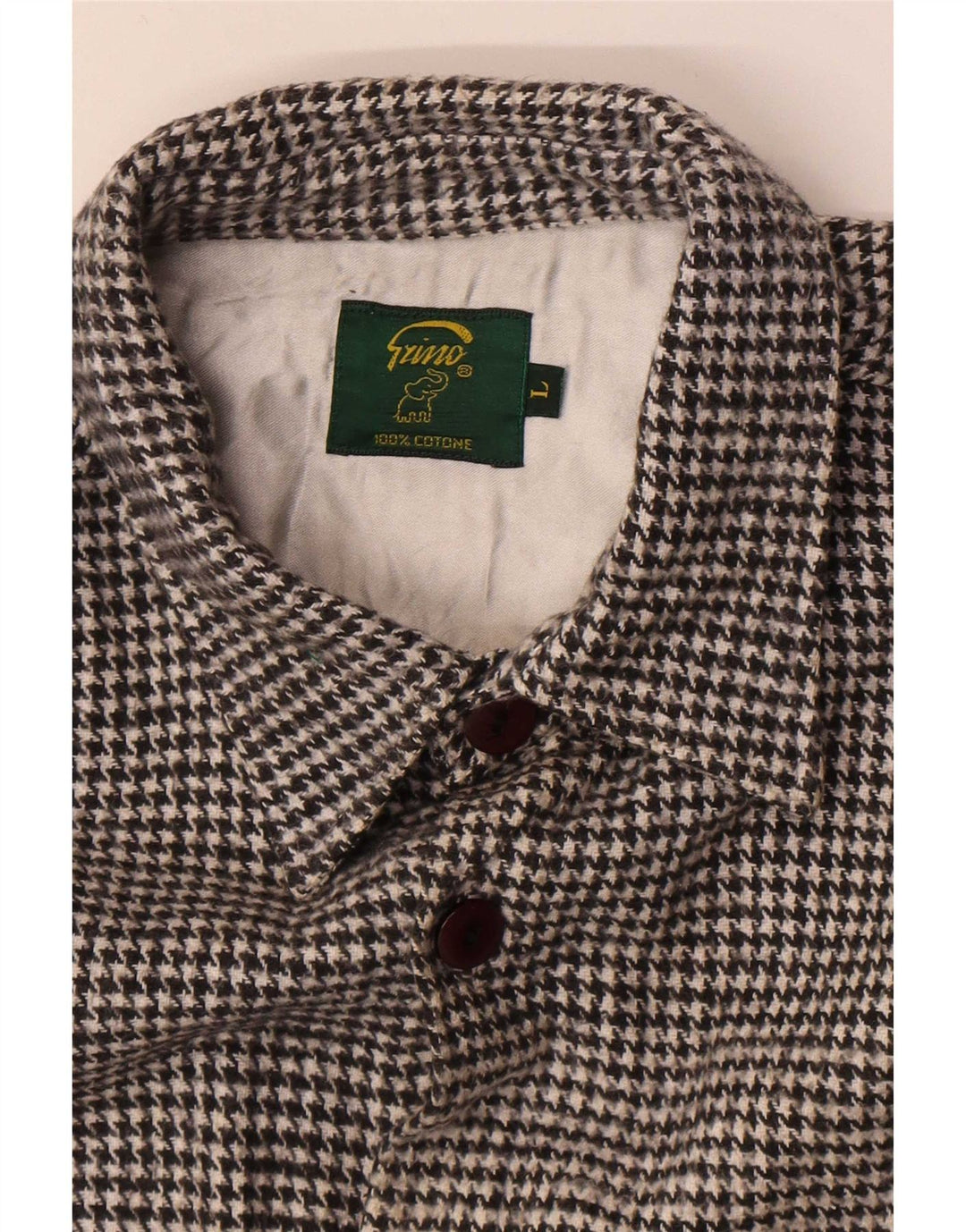 Vintage flannelskjorte til mænd, stor sort bomuld