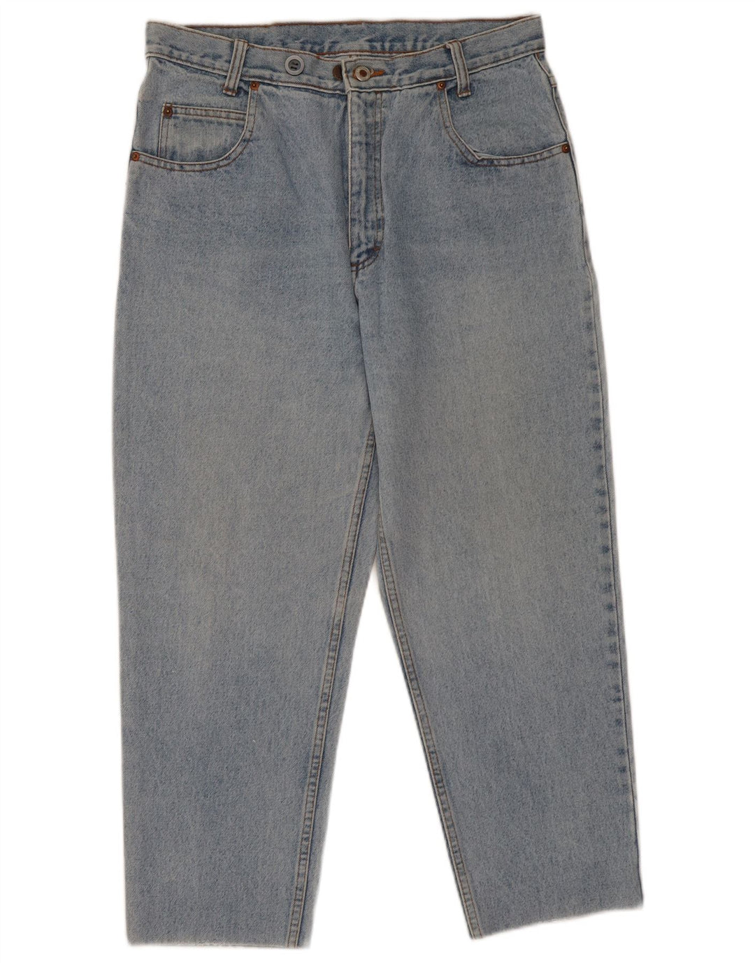 Vintage Kvinders Crop Tapered Jeans W32 L26 Blå
