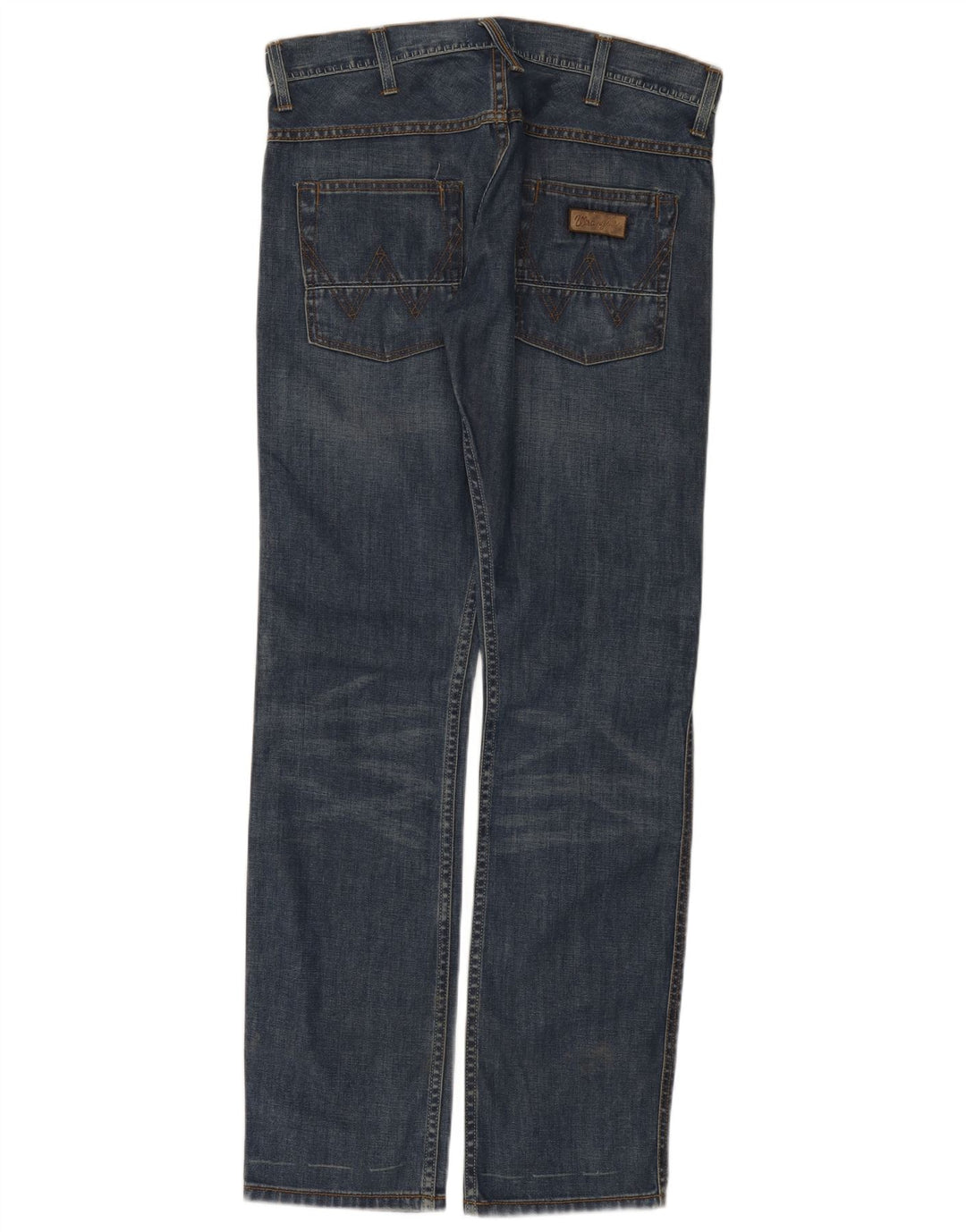 WRANGLER Straight jeans til mænd W34 L34 blå bomuld