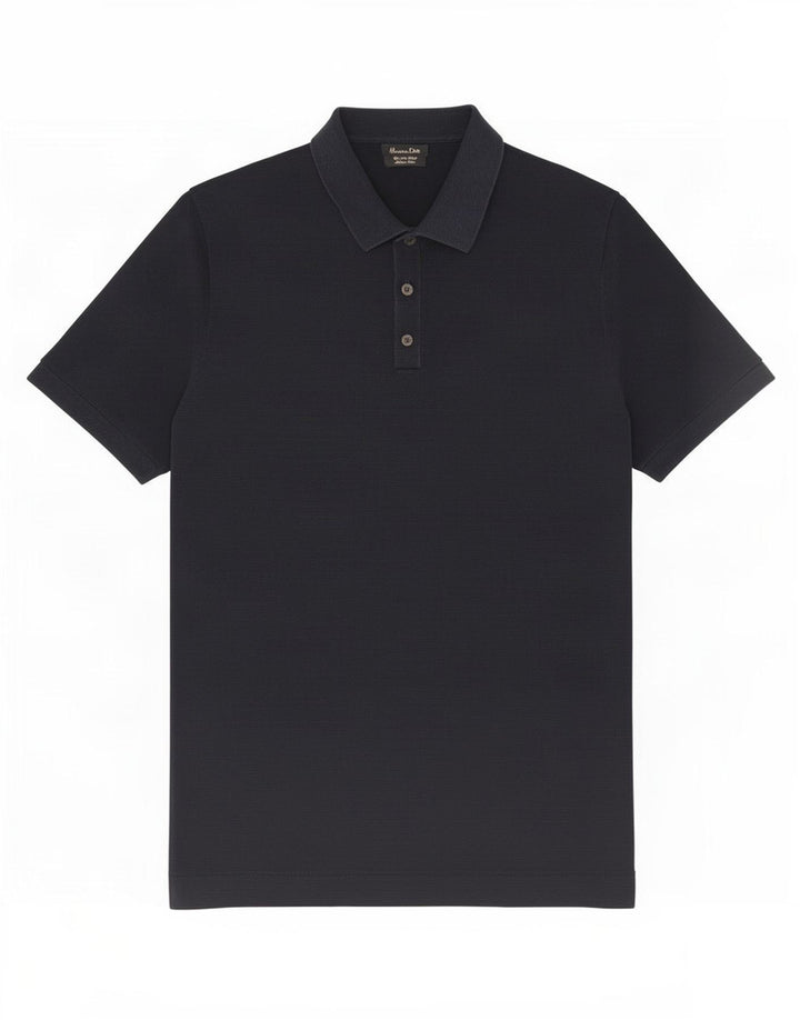 Massimo Dutti Herre Polo Shirt Large Navy Blue