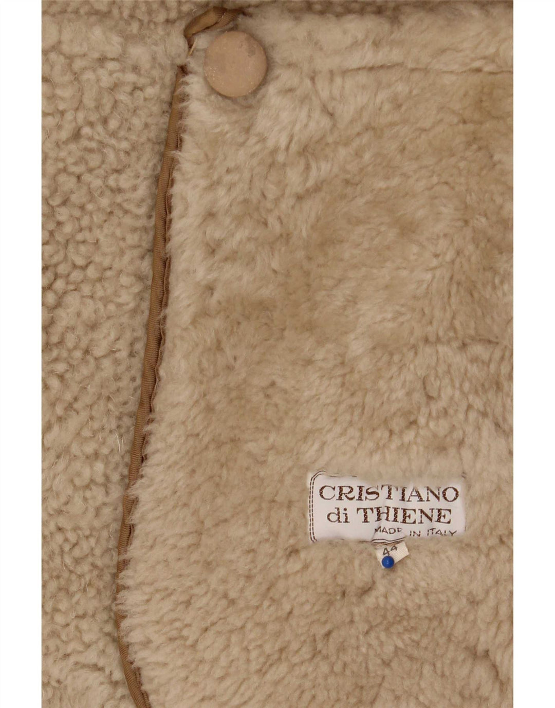 Cristiano Di Thiene Dame Shearling Coat IT 44 Medium Beige