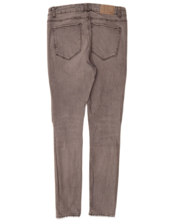 Zara Dame Distressed Skinny Jeans EU 38 Small W28 L27 Grå Bomuld