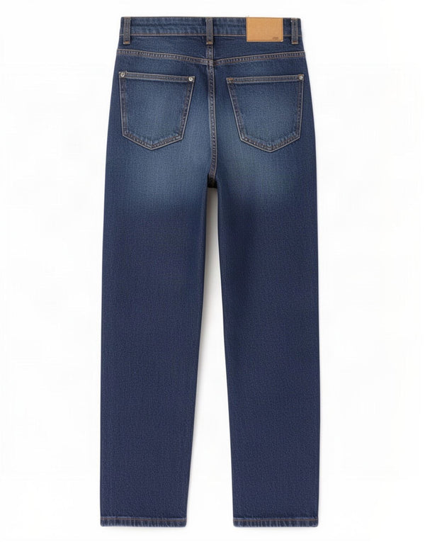 Zara kvinders tilspidsede højtaljede jeans EU 36 XS W26 L27 blå bomuld