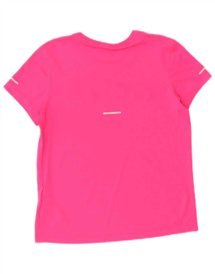 Asics Grafisk T-Shirt Top UK 10 Small Pink Polyester