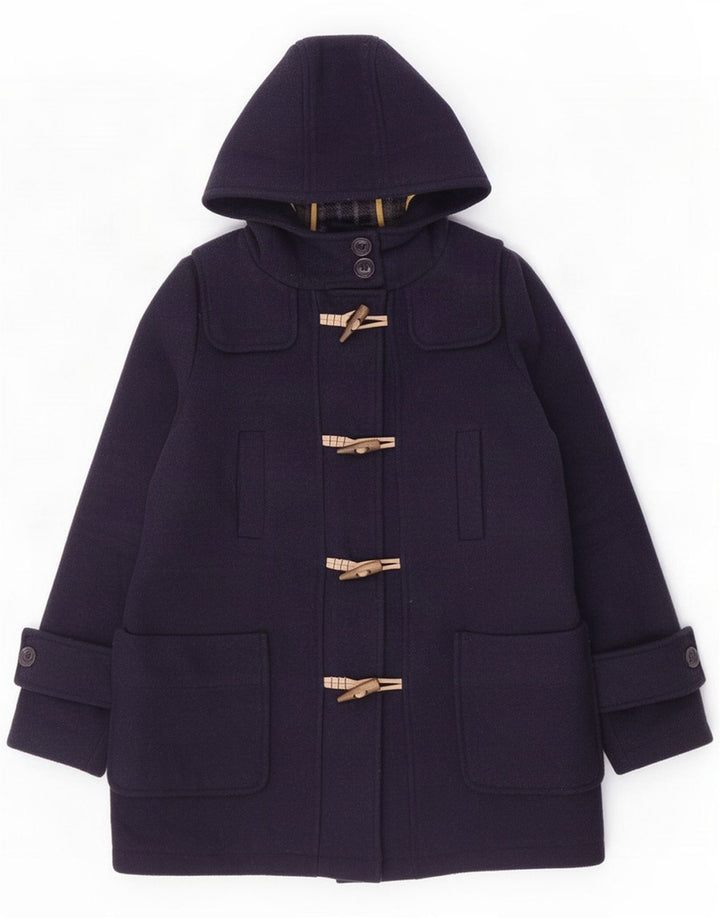 Superdry Dame Hættejakke UK 16 Large Navy Blue Wool
