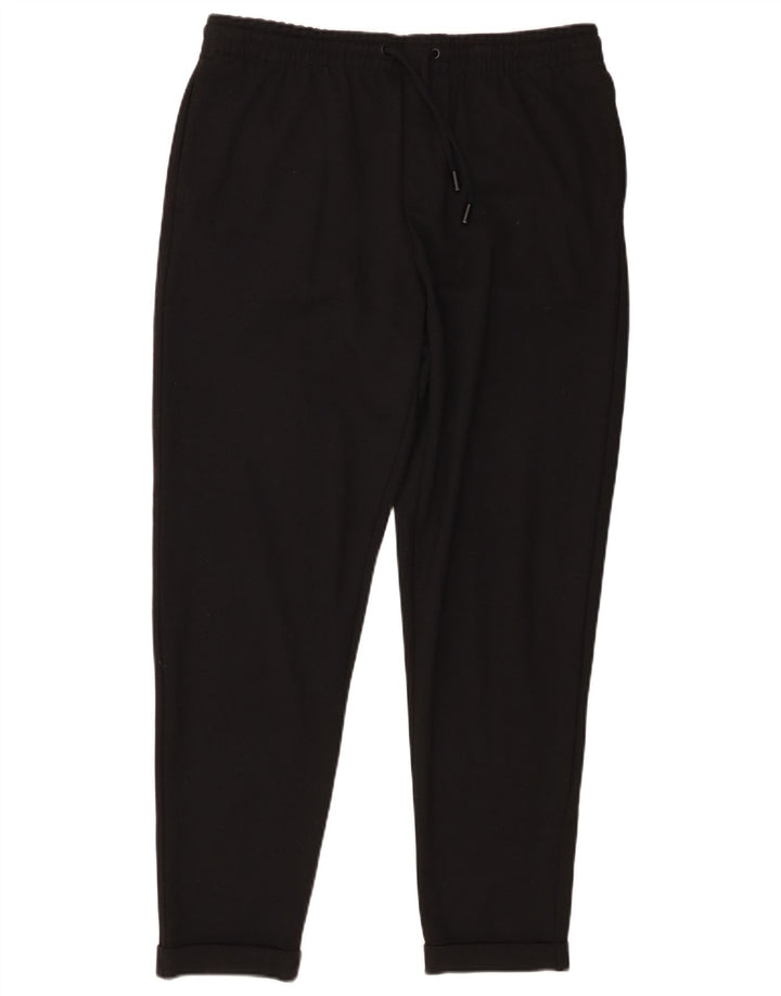Zara Dame tilspidsede Casual Bukser Large W32 L28 Sort Polyester
