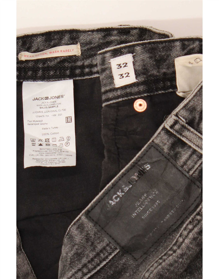 Jack & Jones Straight Jeans til mænd W32 L32 Grå bomuld