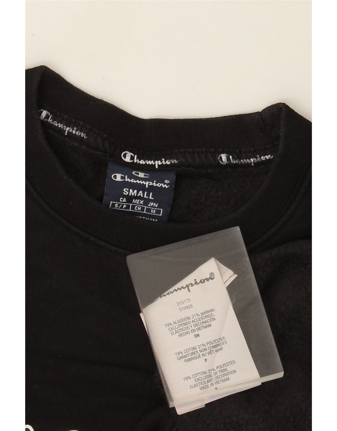 Champion Herre Grafisk Sweatshirt Jumper lille sort bomuld