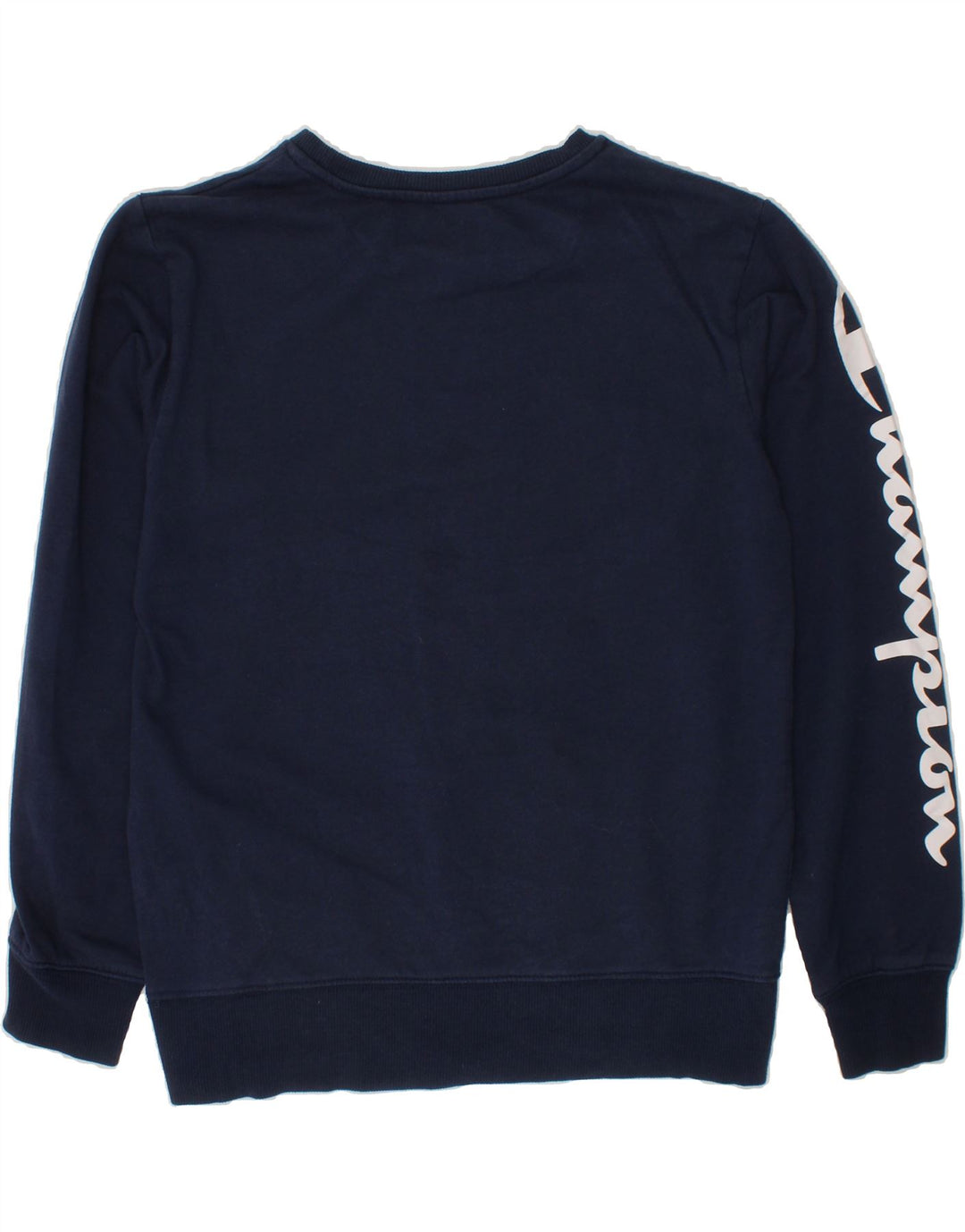 CHAMPION Boys Graphic Sweatshirt Jumper 9-10 Years Medium Navy Blue Cotton Vintage Champion and Second-Hand Champion from Messina Hembry 