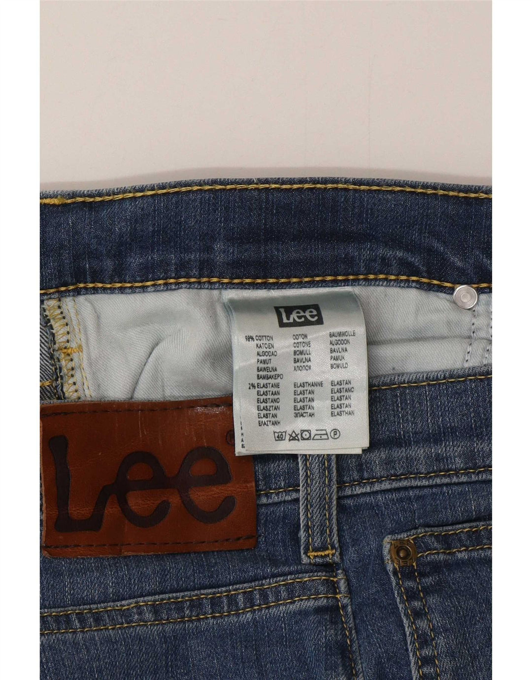 Lee Herre Brooklyn Straight Jeans W36 L32 Blå Bomuld