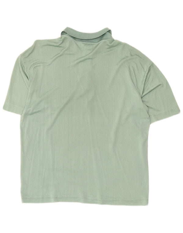 Krizia Dame Loose Fit Polo Shirt UK 14 Medium Green Silke