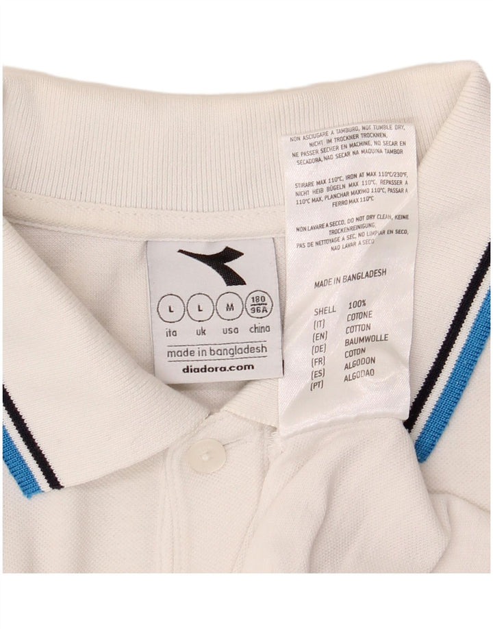 Diadora herre poloskjorte stor hvid bomuld