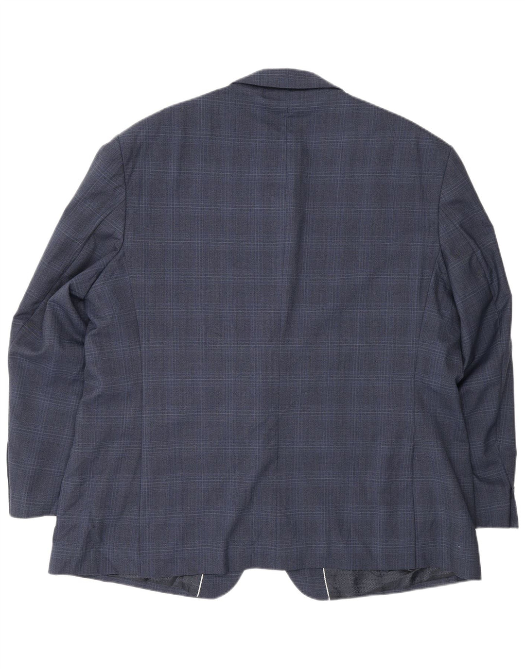 Pierre Cardin Herre 2 Button Blazer Jacket UK 50 5XL Navy Blue Check