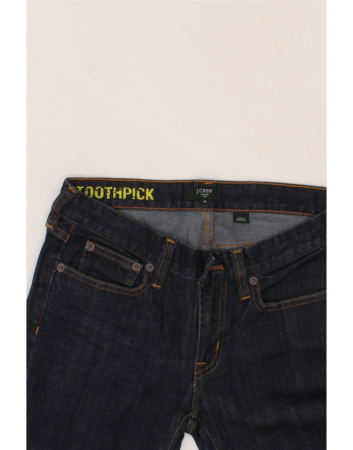J. CREW Womens Toothpick Slim Jeans W26 L28 Navy Blue Cotton Vintage J. Crew and Second-Hand J. Crew from Messina Hembry 