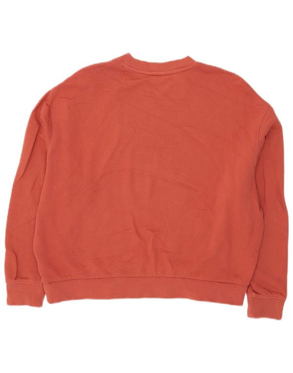 Lee Womens Relaxed Fit Sweatshirt Jumper UK 10 Lille rød bomuld