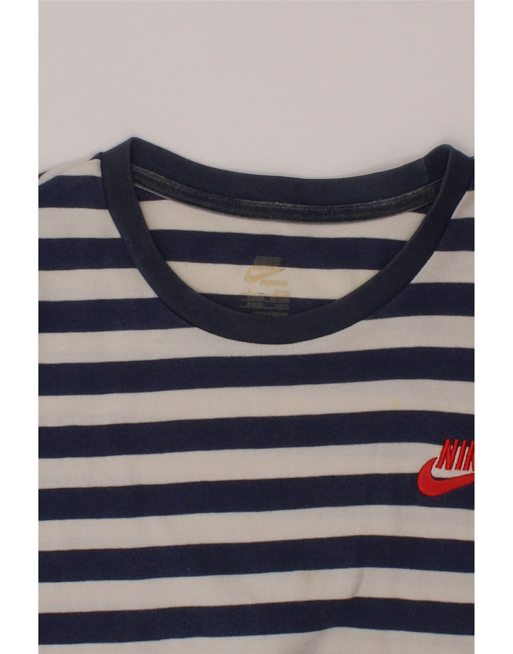 Nike Boys T-Shirt Top 12-13 år Stor marineblå stribet