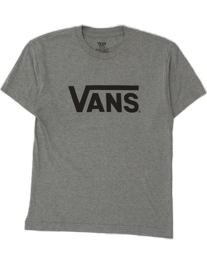 VANS Womens Graphic T-Shirt Top UK 12 Medium Grey Cotton Vintage Vans and Second-Hand Vans from Messina Hembry 
