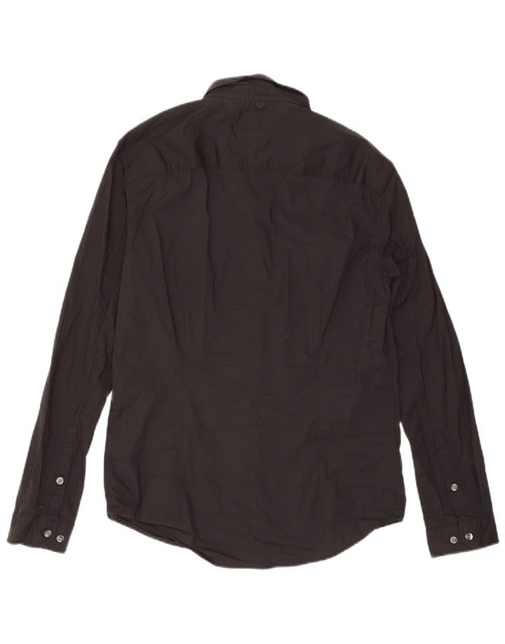 Tommy Hilfiger Herre Slim Fit skjorte Stor sort bomuld