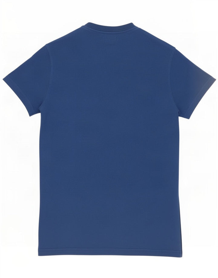 Replay Herre Grafisk T-Shirt Top Lille Blå Bomuld