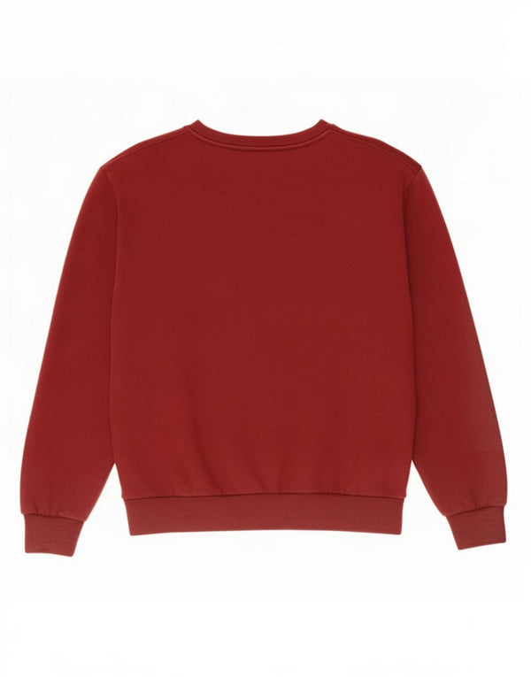 Ellesse Womens Oversized Sweatshirt Jumper UK 8 Small Bourgogne Bomuld