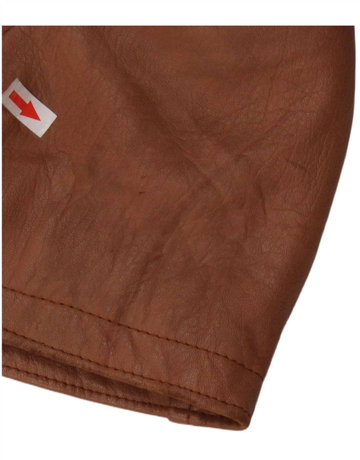 Vintage Dame Oversized Shearling Jacket UK 16 Large Brown