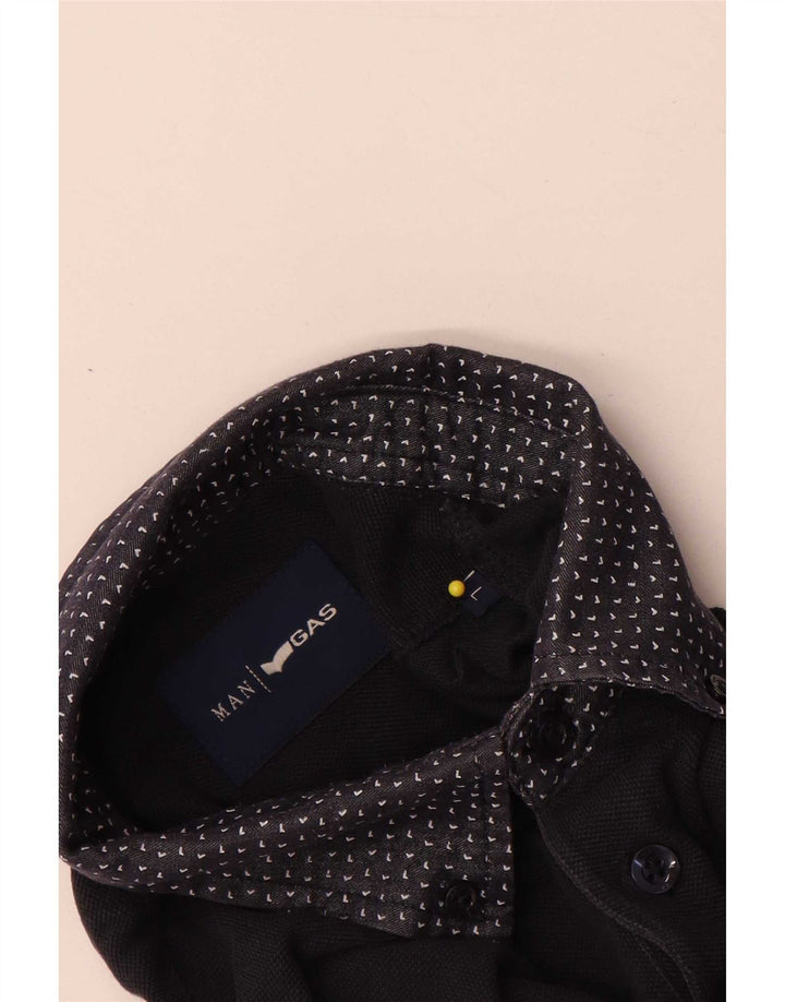 Gas Poloshirt til mænd Large Navy Blue