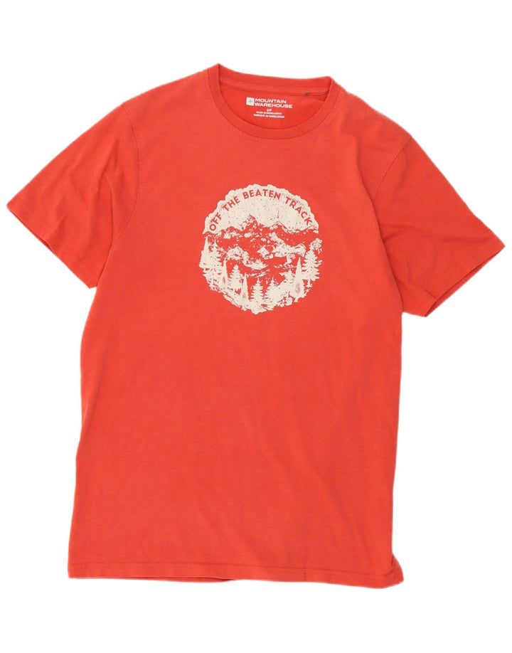 Mountain Warehouse Herre grafisk T-shirt top lille rød bomuld