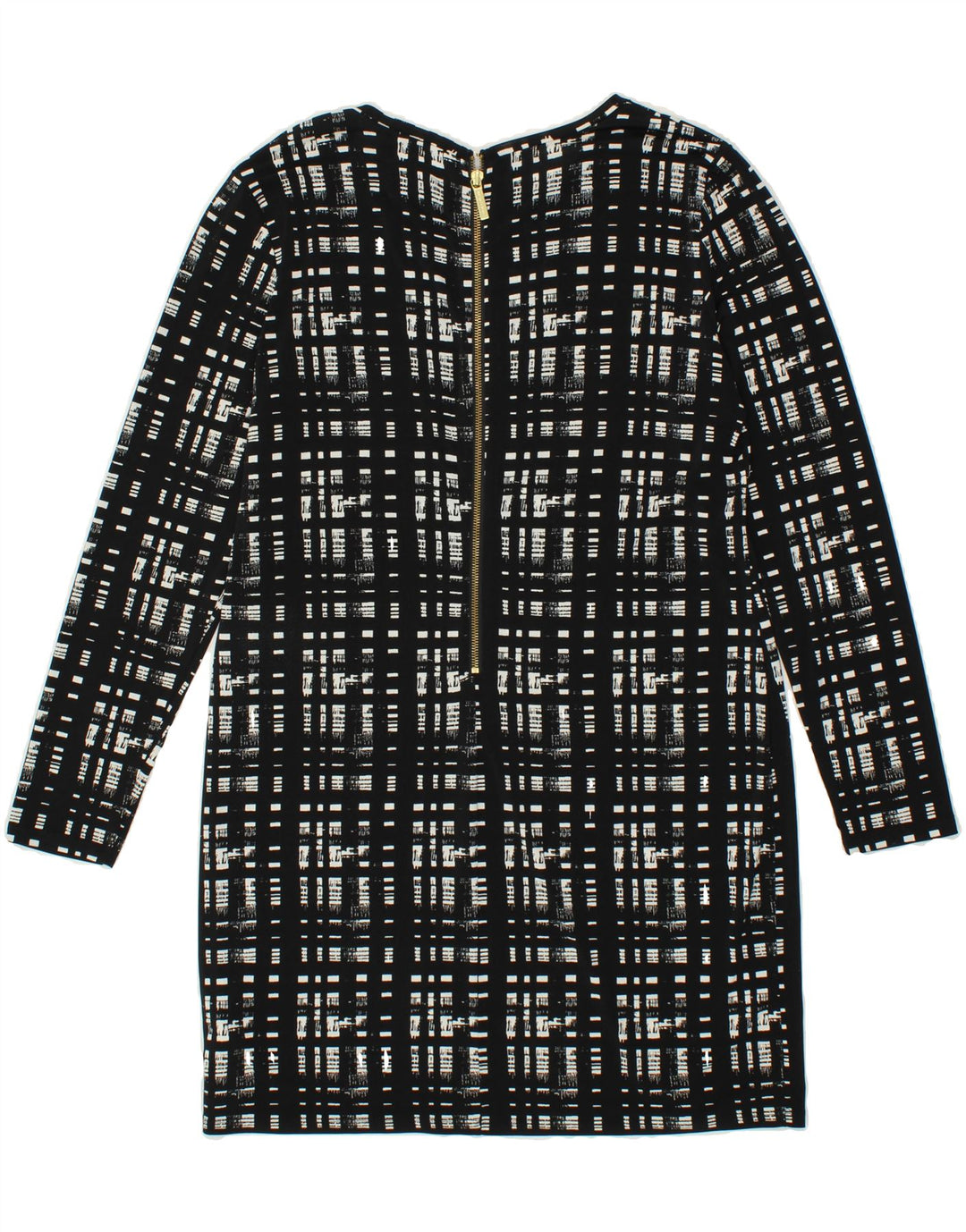 MICHAEL KORS Womens Long Sleeve Shift Dress UK 16 Large Black Geometric Vintage Michael Kors and Second-Hand Michael Kors from Messina Hembry 