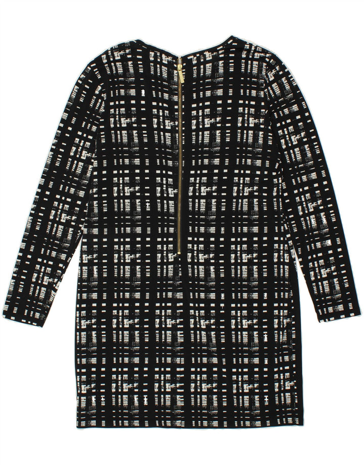 MICHAEL KORS Womens Long Sleeve Shift Dress UK 16 Large Black Geometric Vintage Michael Kors and Second-Hand Michael Kors from Messina Hembry 