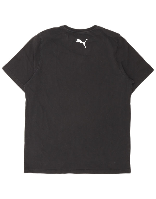 Puma Herre T-Shirt Top Stor Sort Bomuld
