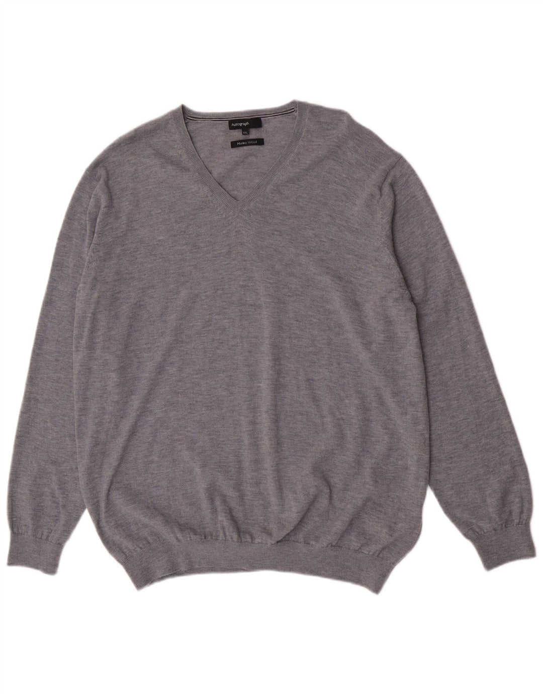 Marks & Spencer Herre Autograph V-hals sweater 2XL Grå Uld