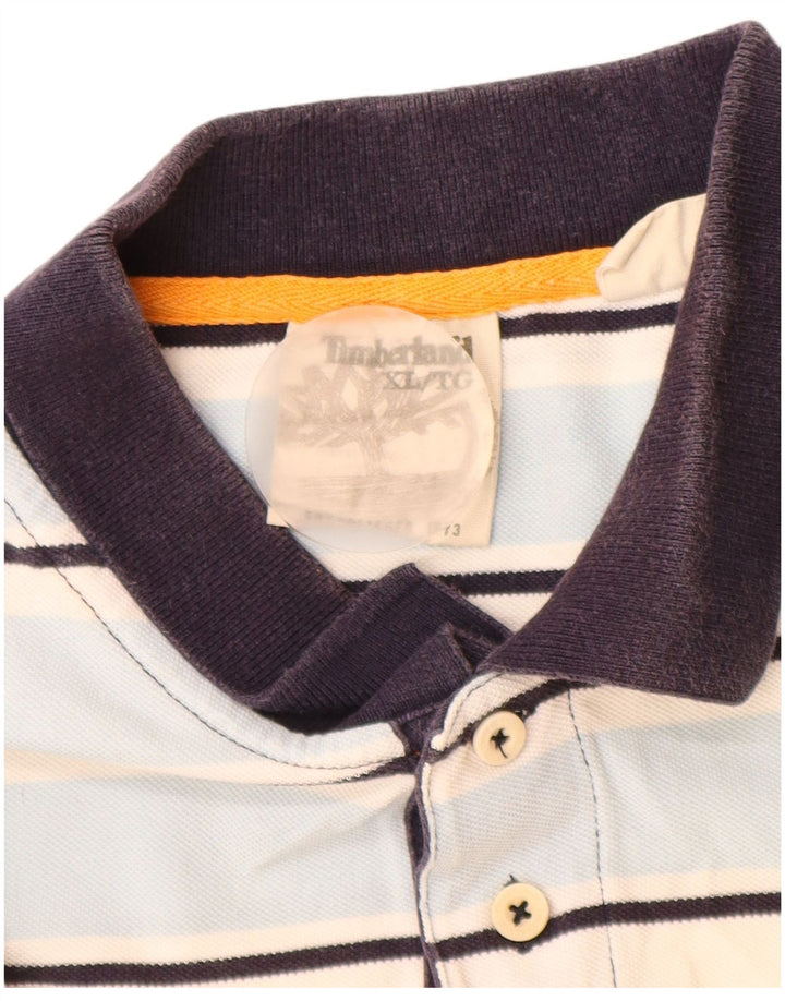 TIMBERLAND Poloshirt til mænd XL Flerfarvet stribet bomuld