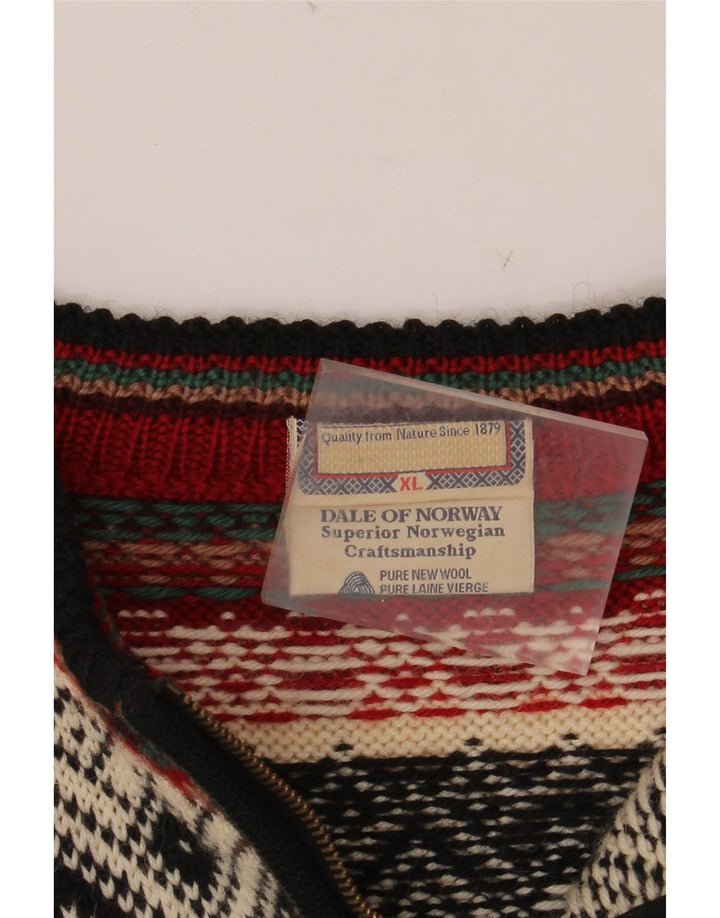 DALE OF NORWAY Herre Zip Neck Sweater XL Off White Fair Isle