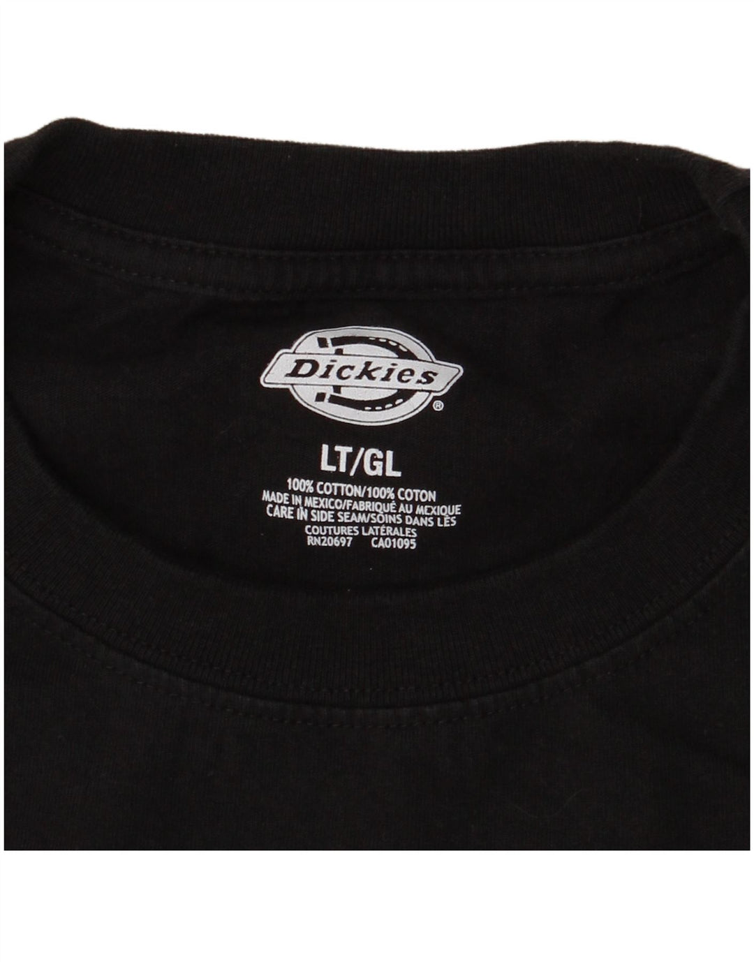 Dickies Herre T-Shirt Top Stor Sort Bomuld