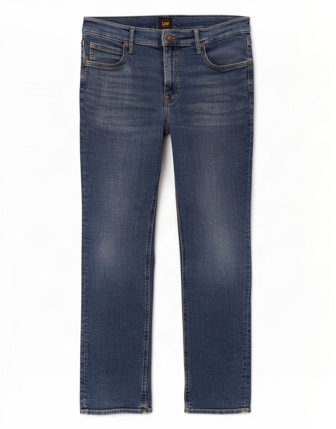 Lee Herre West Straight Jeans W32 L30 Blå Bomuld