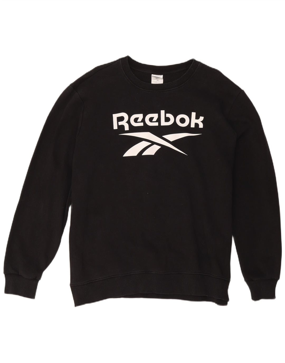 Reebok Herre Grafisk Sweatshirt Jumper XL Sort Bomuld