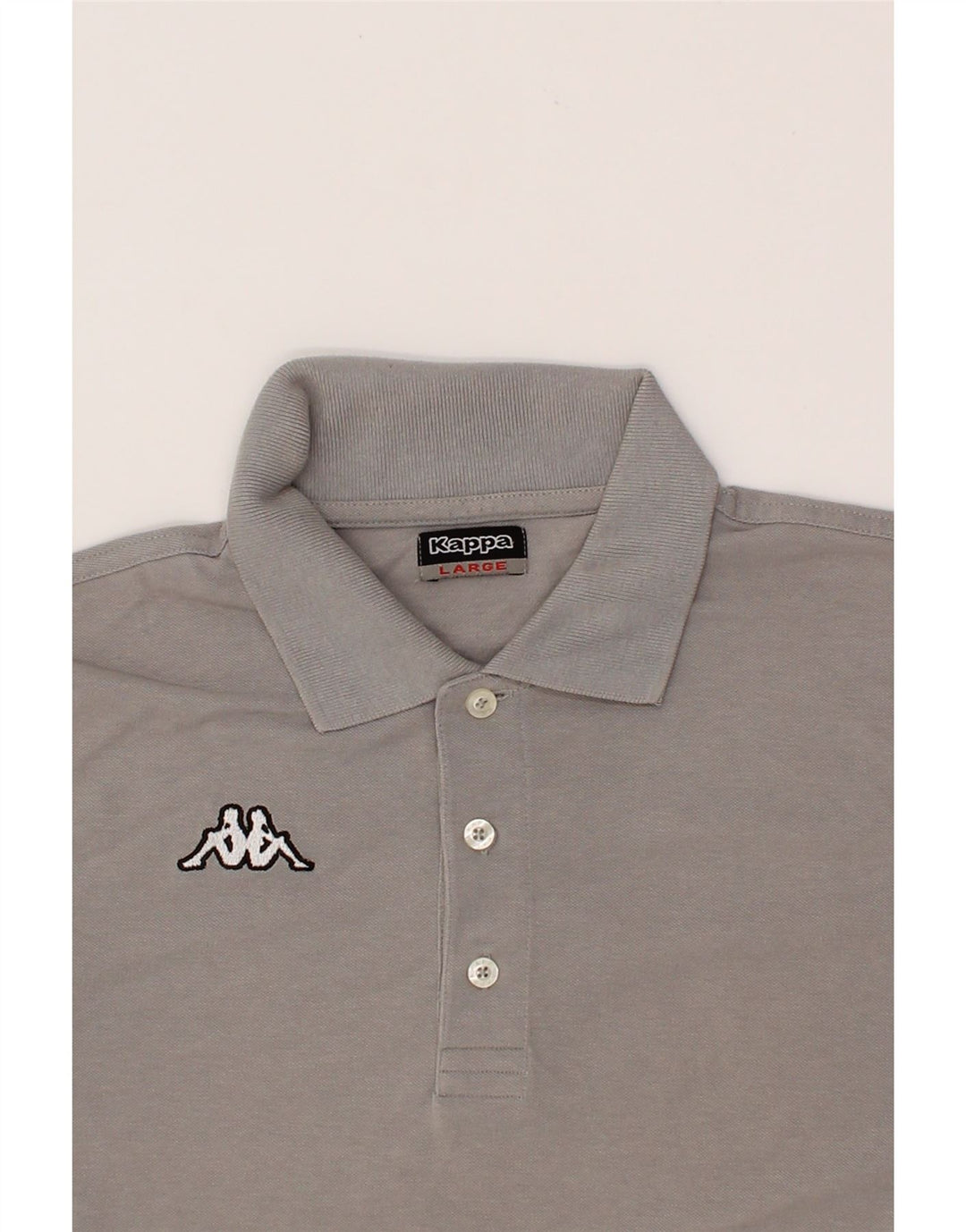 KAPPA Mens Polo Shirt Large Grey Cotton Vintage Kappa and Second-Hand Kappa from Messina Hembry 