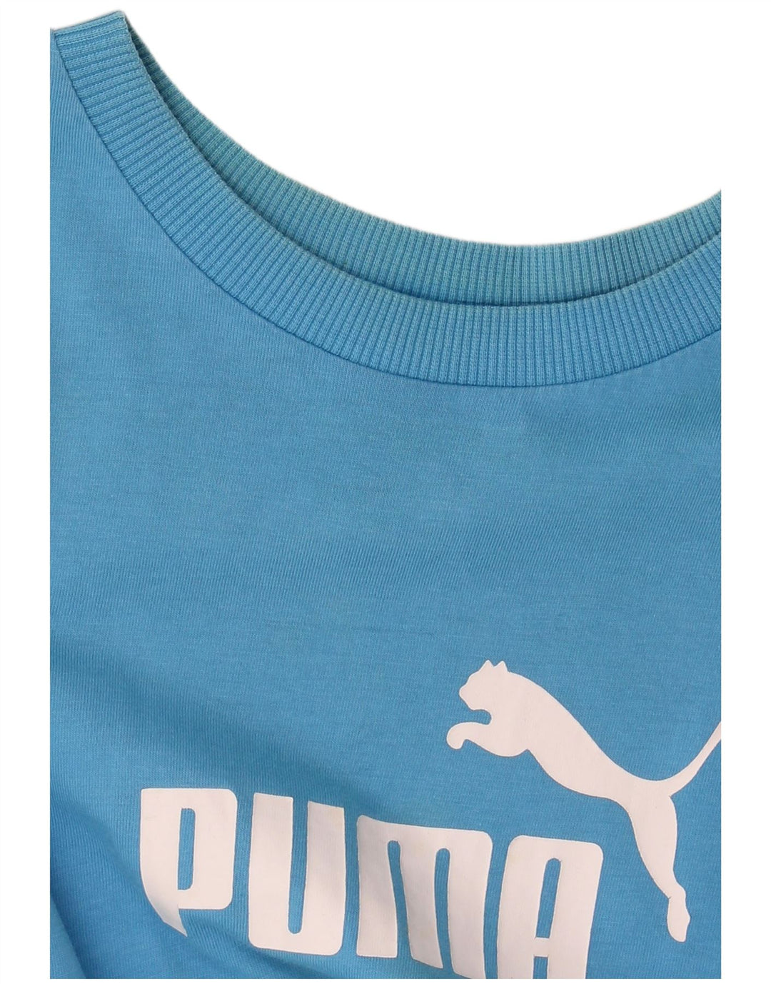 Puma Grafisk T-Shirt Top UK 12 Medium Blå Bomuld