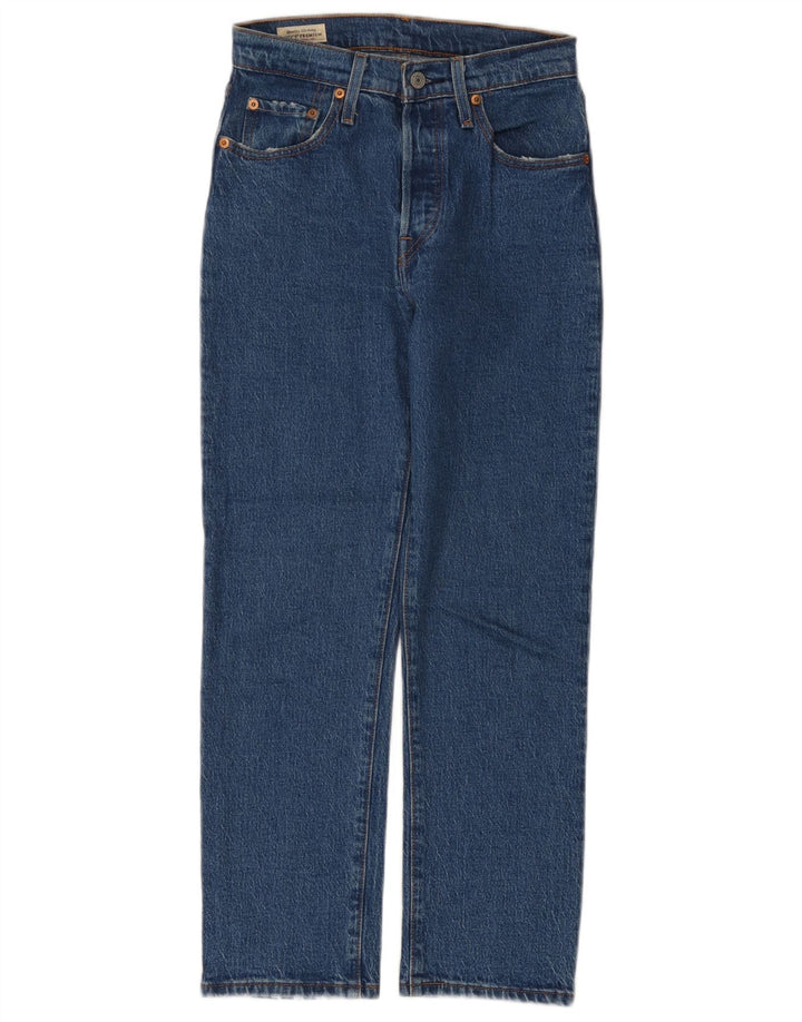 Levi's Dame 501 Straight Jeans W25 L26 Blå Bomuld