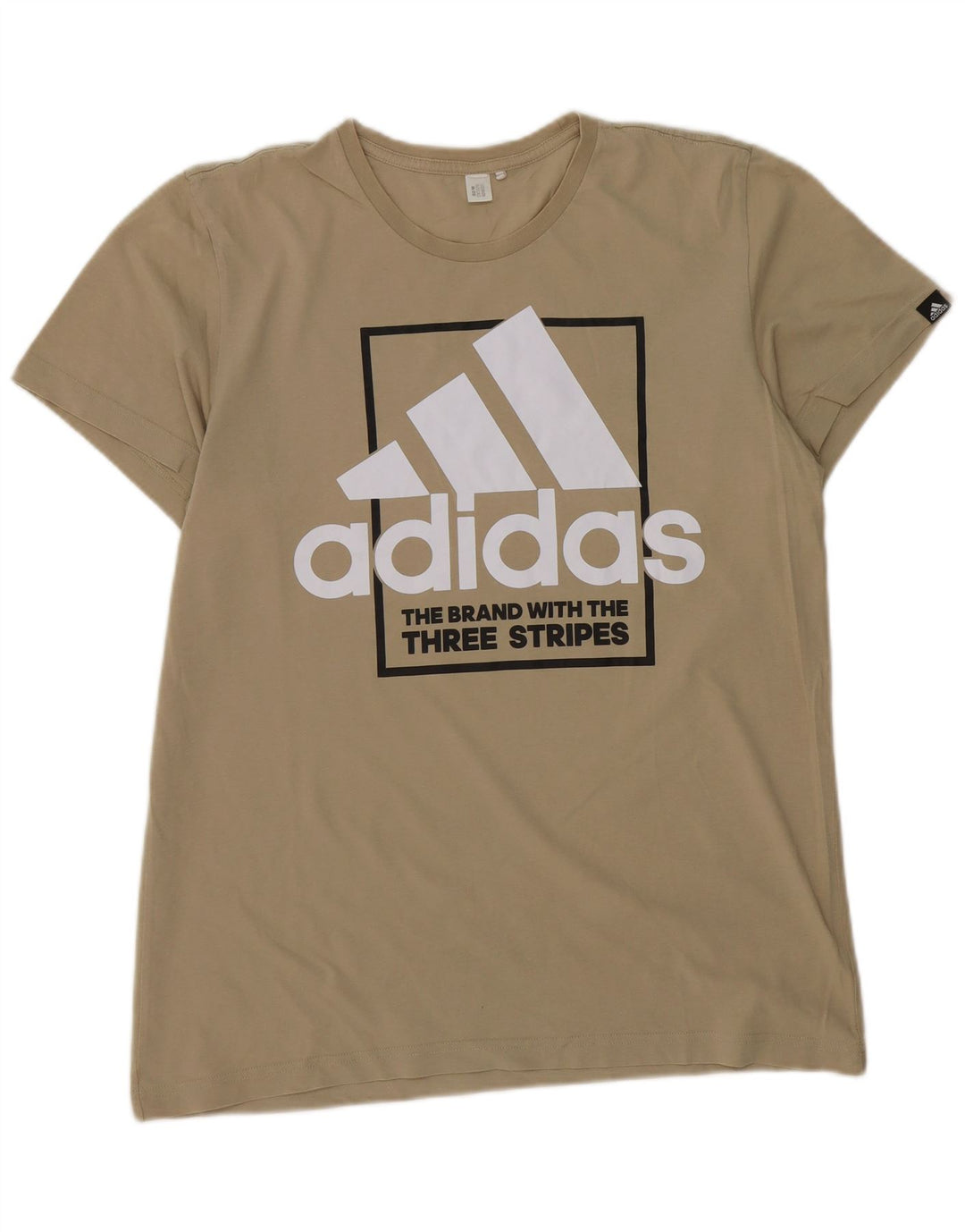 Adidas Grafisk T-shirt top til mænd, stor beige