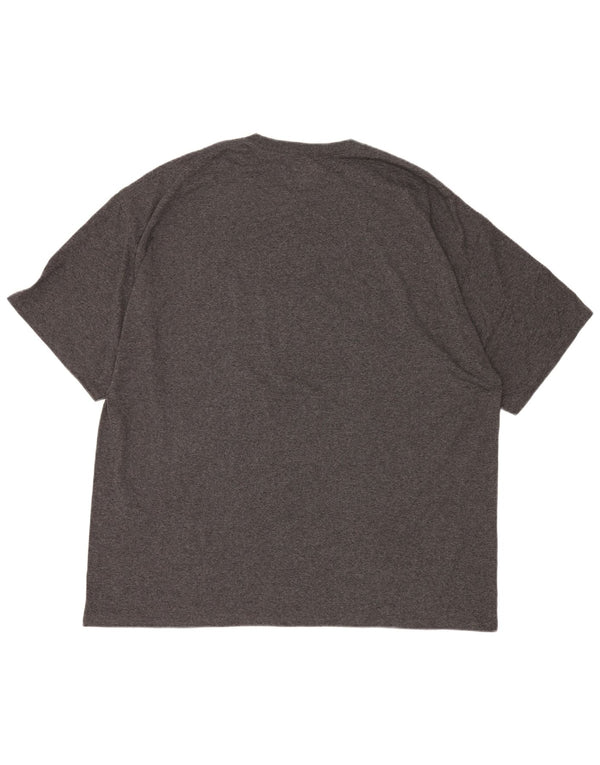 Champion Herre Notre Dame Grafisk T-Shirt Top 3XL Grå Flecked Bomuld