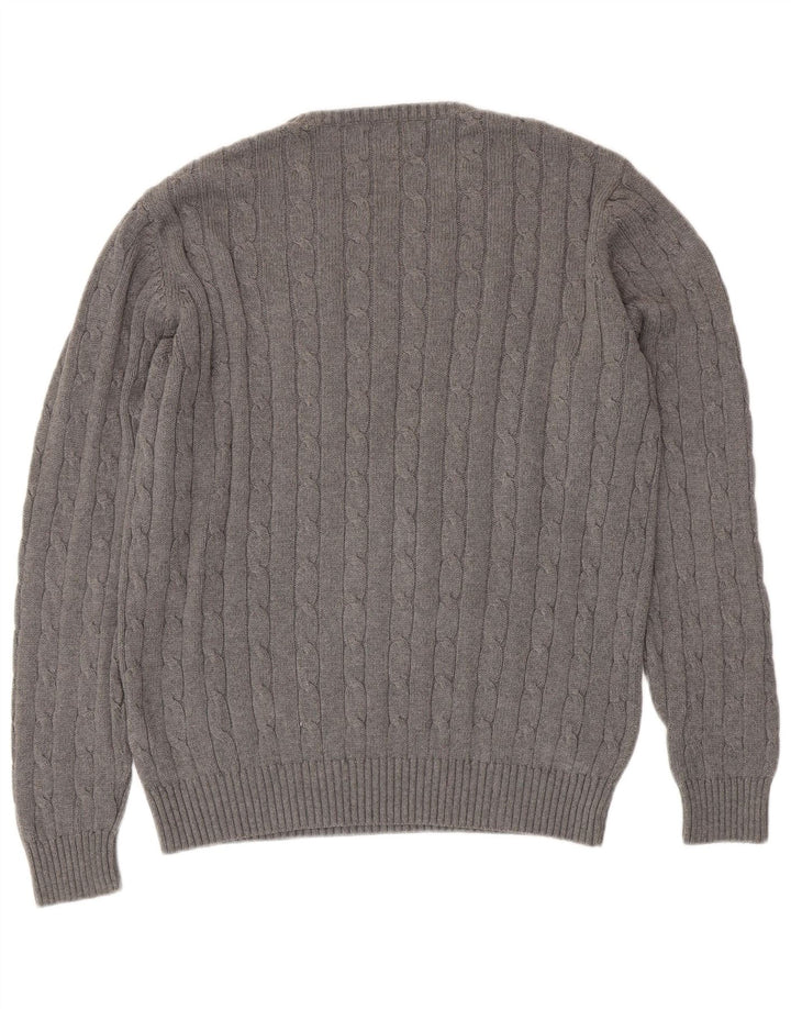 Marks & Spencer Herre Blue Harbor Crew Neck trøje Sweater Large Grå
