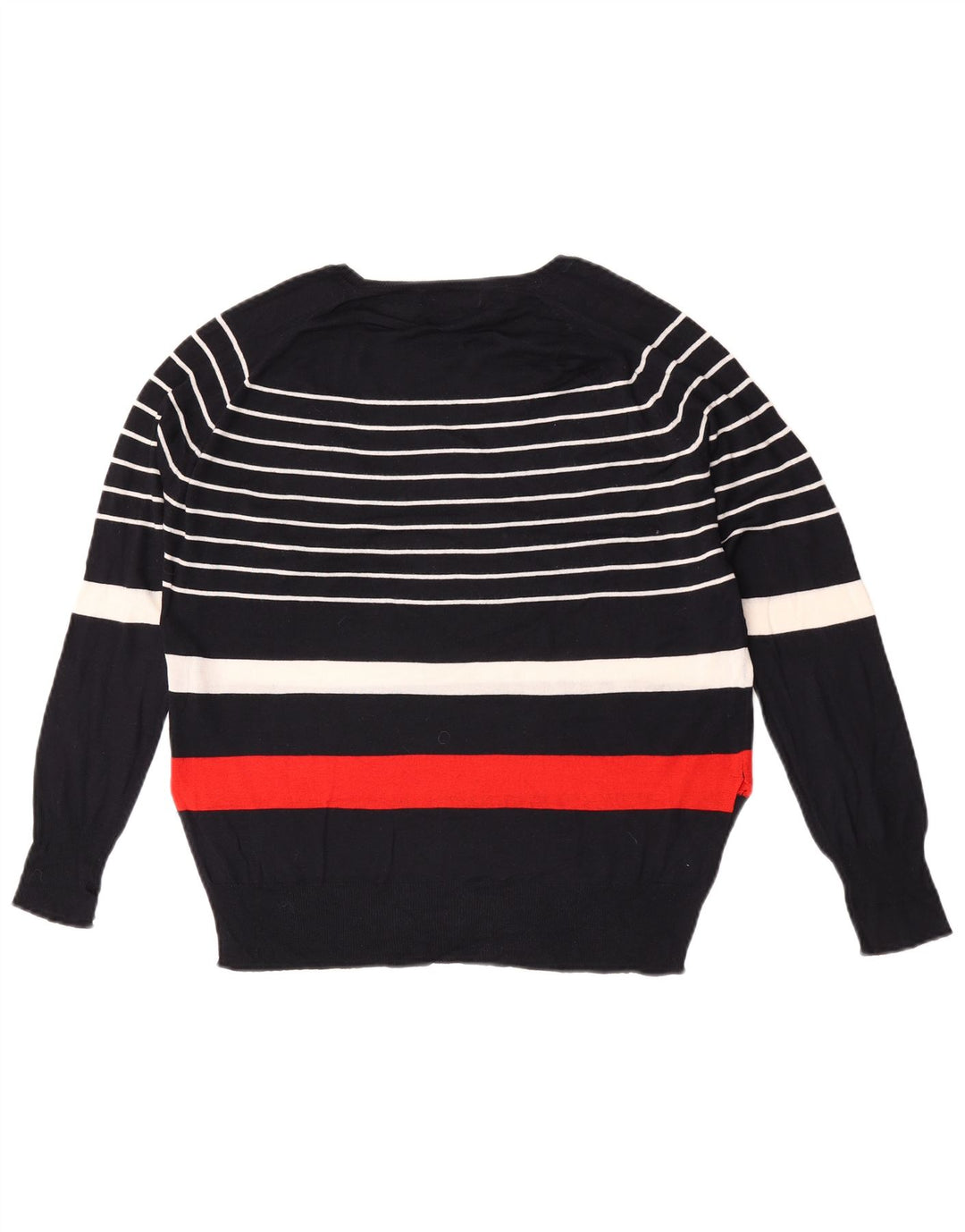 Zara Dame Jumper Sweater UK 14 Mellem marineblå stribet