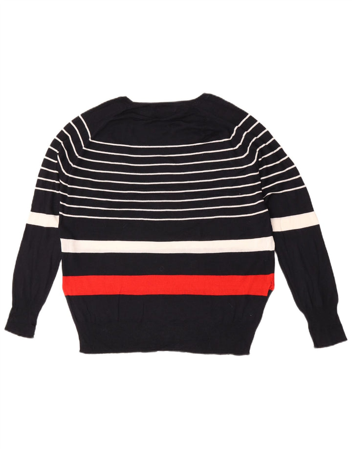 Zara Dame Jumper Sweater UK 14 Mellem marineblå stribet