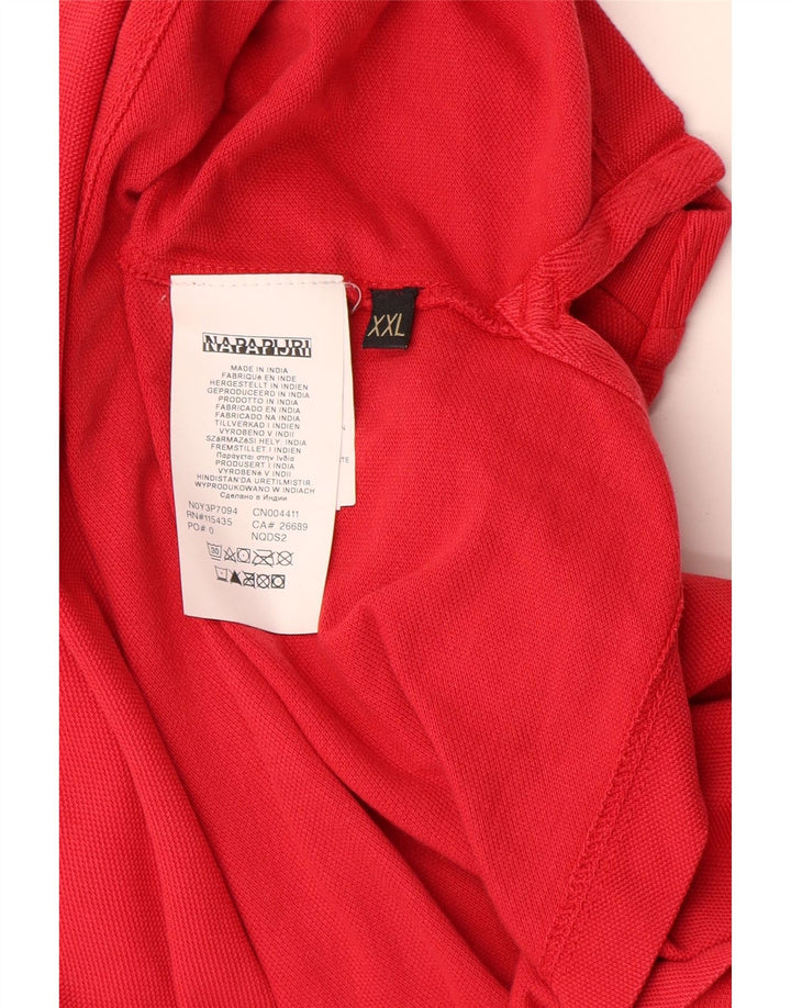 NAPAPIJRI Poloskjorte til mænd 2XL rød bomuld