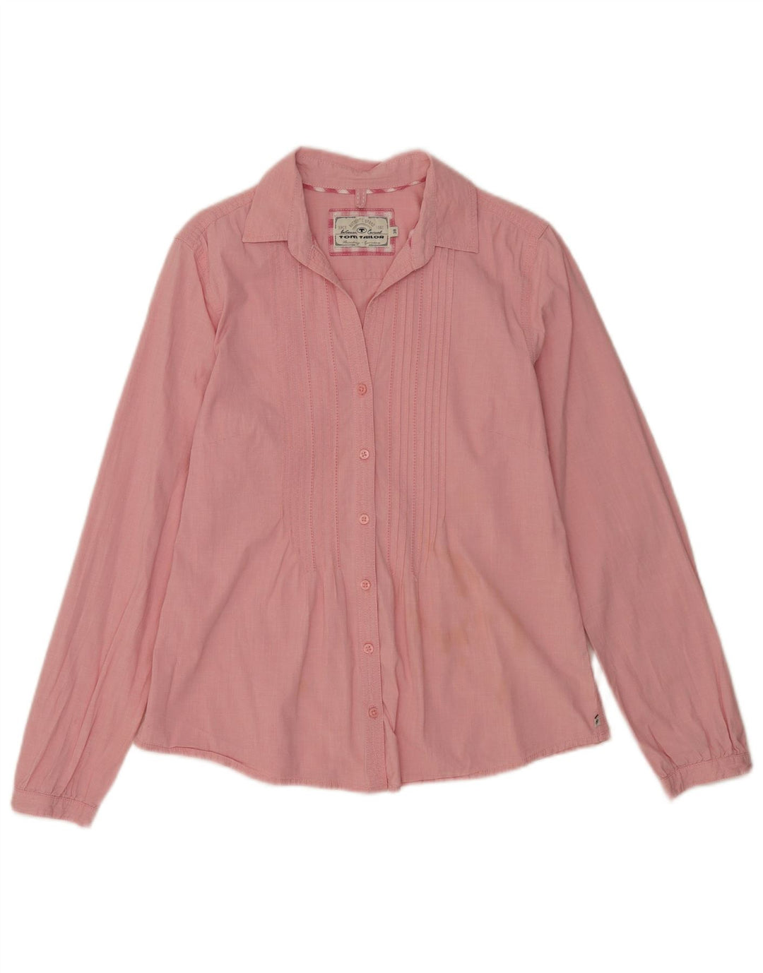 Tom Tailor Dame Smoking Shirt EU 38 Medium Pink Bomuld