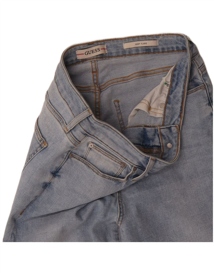 GUESS Kvinder Sexy Flared Jeans W30 L31 Blå