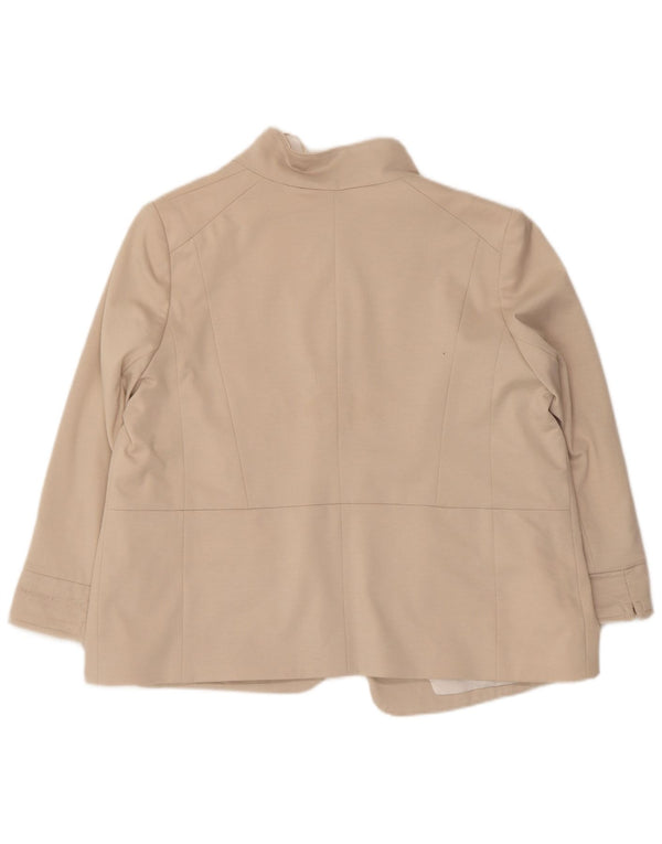 Wallis Dame 3/4 ærmet åben blazerjakke UK 18 XL Beige Polyester