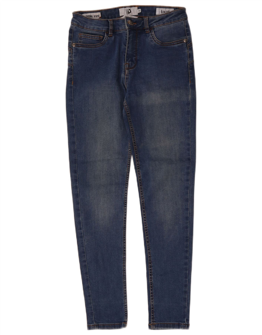 Dacks Dame Slim Jeans IT 42 Medium W28 L27 Blå Bomuld