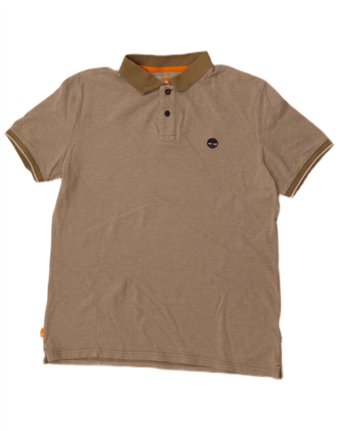 Timberland Herre Regular Fit Polo Shirt Medium Khaki Bomuld